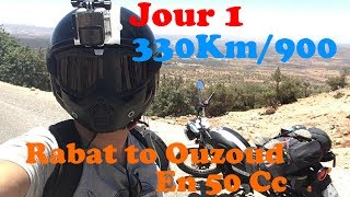 MotoRide 50Cc jour 1  Rabat to Ouzoud  330 Km [upl. by Ynnub349]