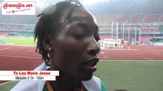 11ème Jeux Africains 2015  Ta Lou Marie Josée en OR [upl. by Mella]