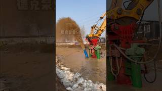 Powerful Excavator Dredge Pump in Action Generated using dredgepump hydraulicpump RustRenewal [upl. by Leahcim]