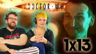 AMERICANS WATCH DOCTOR WHO  1x13 FINALE quotTHE PARTING OF THE WAYSquot  HUSBANDS FIRST TIME REACTION [upl. by Nyladnohr]