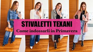 STIVALI TEXANI 10 IDEE OUTFIT PRIMAVERA  Come indossare gli stivaletti Camperos  Isabella Emme [upl. by Vona]