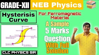 Hysterisis Property of Ferromagnetic Material  A Sample 5 Marks Question With Solution  By CLC Sir [upl. by Assirim88]