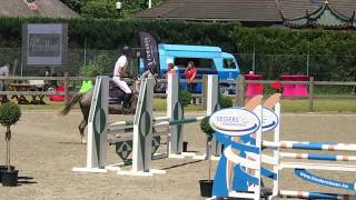 20170526 GOLDEN LADY vd Moskifarm pony debuut Nat STX Cyclus Belgium YH 5 year Show Jumping [upl. by Scrivings218]