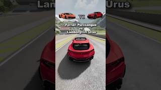 Ferrari vs Lamborghini suv test automotive beamngdrive automobile buggati hypercar beamng [upl. by Sallyanne]