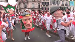 Fête de Bayonne Le défilé des Bandas 30072023 [upl. by Lareneg]