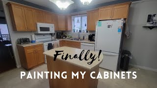 PAINTING MY KITCHEN CABINETS  Emerald Urethane Trim Enamel [upl. by Warfourd]