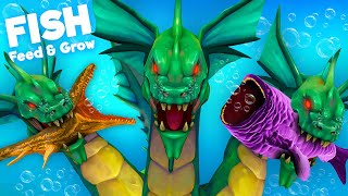 NEW LEGENDARY HYDRA vs PREHISTORIC PROGNATHODON  Feed amp Grow [upl. by Elleahcim]