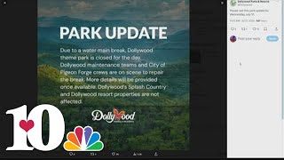 Dollywood theme park announces day closure due to water main break [upl. by Arreis]