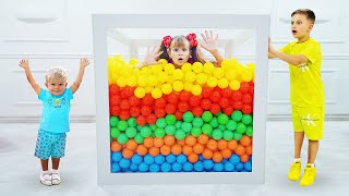 Diana and Roma Cube Challenge and other Funny Kids Stories with baby Oliver [upl. by Ahseral]