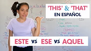 Este vs Ese vs Aquel Cómo Usar los Demostrativos en Español [upl. by Alehc]