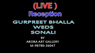 LIVE RECEPTION NIGHT GURPRET BHALLA WEDS SONALI BY ARORA STUDIO M 98780 36074 [upl. by Morell]