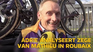 Vader Adrie na zege Mathieu van der Poel in ParijsRoubaix quotWK veldrijden is belangrijk geweestquot [upl. by Seraphine]