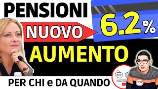 ✅ PENSIONI NUOVO AUMENTO DEL 62 CONFERMATO 📈 ECCO CHI RIGUARDA con TABELLA AUMENTI DEF 2024 [upl. by Dublin265]