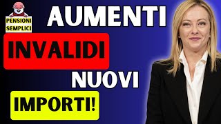 🟨 PENSIONI AUMENTI INVALIDI E NUOVI IMPORTI❗️ CI SARA UNAUMENTO DEL❗️ [upl. by Conrade]