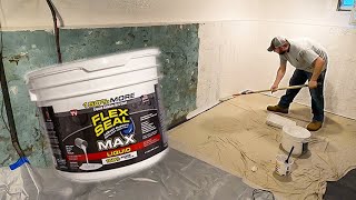 How to Waterproof Basement Walls With Flex Seal Products [upl. by Atiuqa69]