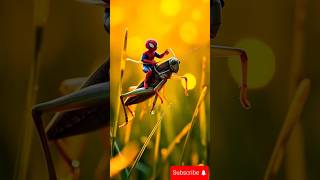 😱 never seen this before spider man ride insects 😂spiderman insects shorts by Tee spiderMan ai [upl. by Netaf]