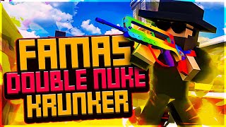 Krunker 660 Famas Gameplay DOUBLE NUKE [upl. by Jowett]