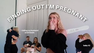 Finding Out Im Pregnant  Surprising My Husband Baby 2 ♡ [upl. by Hanahsuar]