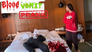 BLOOD Vomiting PRANK On Her  Gone Wrong   SahilDagar [upl. by Trstram]