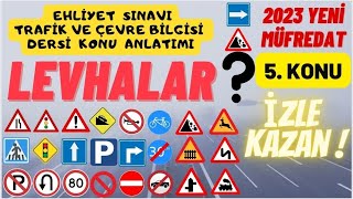 EHLİYET SINAVI TRAFİK LEVHALARI KONU ANLATIMI 5 SORU KESİN ÇIKIYOR [upl. by Rodoeht723]