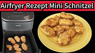 Airfryer Rezept Selbst Panierte Mini Hähnchen Schnitzel saftig amp lecker [upl. by Brad385]