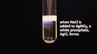 precipitation reaction AgNO3  NaCl [upl. by Ahsikyt]