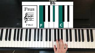 How Fsus Chord on Piano [upl. by Service]