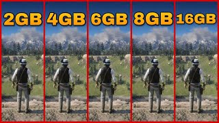 RDR 2  RAM COMPARISON 2GB VS 4GB VS 6GB VS 8GB VS 16GB [upl. by Eerrehc895]