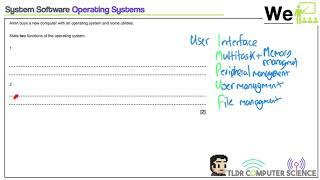 15 System Software  GCSE OCR Computer Science J277 Paper 1  Exam Questions and Recap [upl. by Kerk]