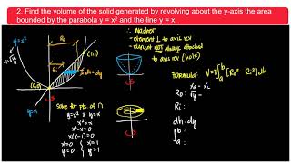 Volumes of Revolution Using Washers Lecture 32b  Integral Calculus [upl. by Ellekim]