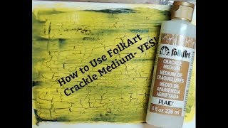 QUICKIEHow to Use FolkArt Crackle Medium YUMO [upl. by Enined]