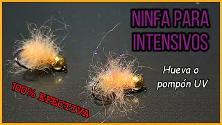 Montaje de ninfa para intensivos Hueva o pompón UV [upl. by Koch541]