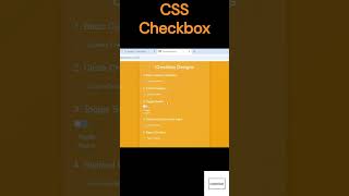 Custom Checkbox CSS  Different Style Checkbox coding css [upl. by Alysoun694]