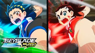 BEYBLADE BURST TURBO  Ép 1 Le défi Turbo   Ép 2 Achilles contre Forneus [upl. by Ronnholm]