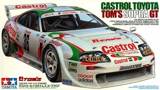 How to Build the Castrol Toyota Tom’s Supra GT 124 Scale Tamiya Model Kit 24163 Review [upl. by Nevlin868]