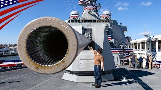 BIG GUN in Action The Power of the Mk 45 5Inch Naval Gun [upl. by Timrek]