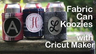 Fabric Can Koozies with the Cricut Maker [upl. by Grubman]