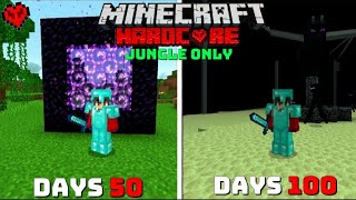 I Survived Last 50 Days in Jungle Only World in Minecraft Hardcore [upl. by Meean]