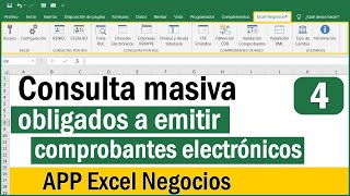 Consulta masiva de obligados a emitir comprobantes electrónicos SUNAT  APP Excel Negocios [upl. by Claresta]