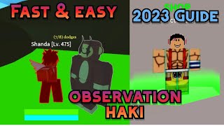 How To Get Observation Haki IN LESS THAN 5 MINUTES FULL GUIDE  Blox Fruits [upl. by Keiko]