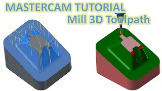 MasterCAM 2022 Tutorial 110  How to creater toolpath Mill 3D mold cavity [upl. by Andryc]