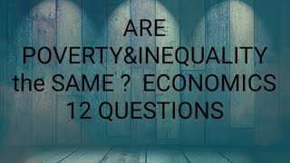 The Economic Test of Poverty amp Inequality [upl. by Hunley]