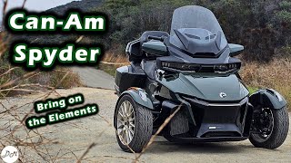 2023 CanAm Spyder RT – DM Test Ride  SeatoSky Review [upl. by Cirdnek]