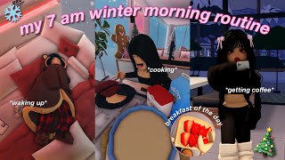 ❄️ my 7am winter morning routine Bloxburg Family Roleplaywvoices [upl. by Lyda174]