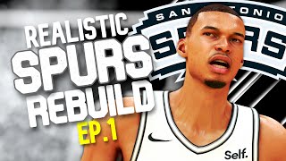 NBA 2K24 REALISTIC SPURS REBUILD EP 1  The WEMBANYAMA REBUILD BEGINS [upl. by Dnalyaw325]