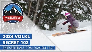 2024 Volkl Secret 102  SkiEssentialscom Ski Test [upl. by Ynttirb864]