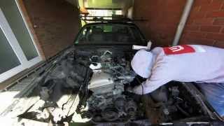 Engine removal Jaguar XJ6 X300 [upl. by Eilyw]