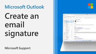 How to add a signature in Outlook  Microsoft [upl. by Fidelis]