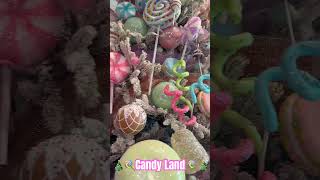 Candy Land Tree 🍭Jumbo Lolly pops explore christmas [upl. by Carrew974]