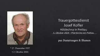 Trauergottesdienst Josef Kofler  Hölzlechna in Prettau [upl. by Weywadt]